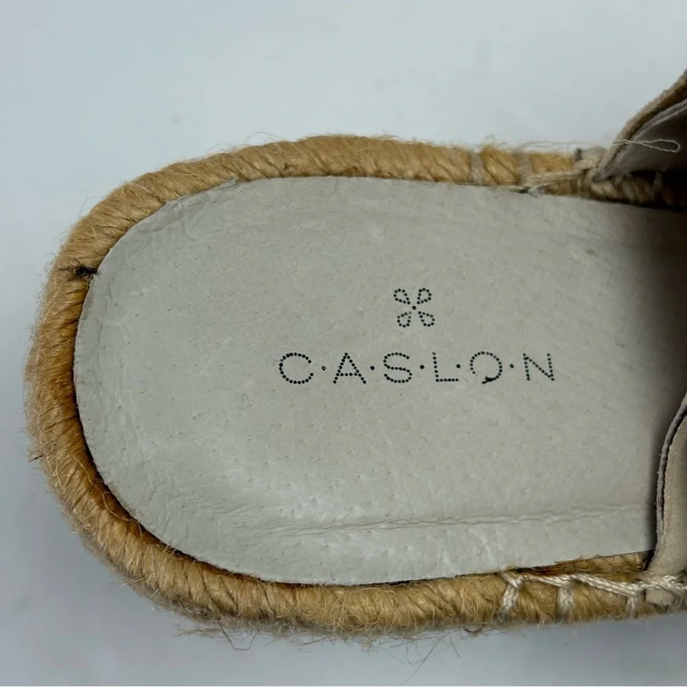 Caslon Women's Beige Wedge Sandals Espadrille Cream Size 10.5